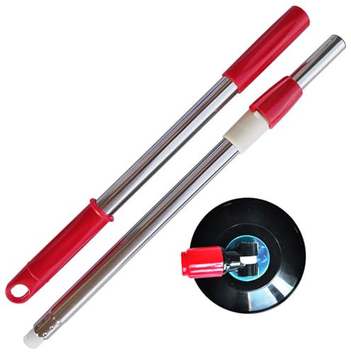 1 Set Spin Mop Replacement Handle, 49-inch 360° Rotating Telescopic Spin Mop Replacement with Plastic Disc for Household Floor Cleaning Accessories Handle