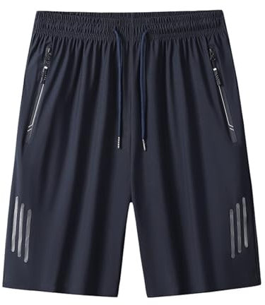 Generisch Shorts Herren Sommer,Passform Freizeit Kurze Hose Mode Einfarbige Strandshorts Strand Hosen mit Taschen Gym Sommershorts Bequeme Herrenshorts Für Outdoor-Sport und Wanderurlaub