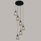 BNCXMO Retro -Treppenleuchte Langer Kronleuchter Moderm Industrial Complex Gebäude Wohnung Wohnzimmer Deckenlampe Schmiedeeisenheize helle Wendeltreppe Kronleuchter Schwarz, 35x150 cm