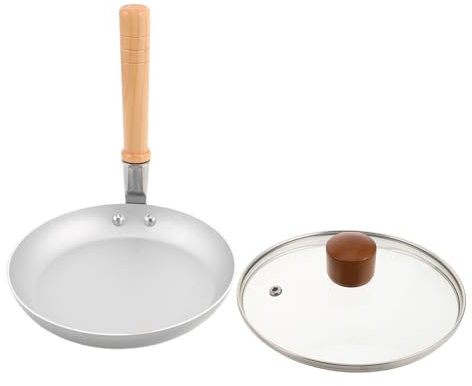 SECFOU 1 Set Japanese Mini Frying Pan with Lid Nonstick Oyakodon Skillet Ergonomic Vertical Handle Space Efficient Cookware for Easy Cleaning and Everyday Cooking Tasks