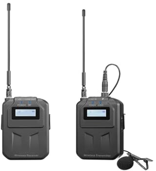 UHF Wireless Lavalier Microphone System Omni-directional Compatible For DSLR Cameras Interviews With Smartphone