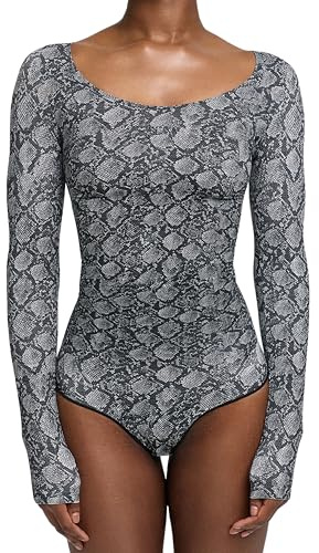 creamy fabrics Shapewear Damen Bauchweg Langarm Body mit Slip stark formend | Body Shaper Damen mit langen Ärmeln und weichem Stretch für glatte Looks unter Kleidern Hosen Jumpsuits und festliche Outfits