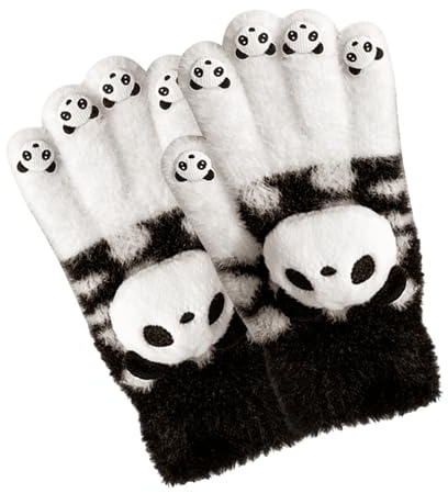 Gestrickte Vollhandschuhe, süße warme Fahrradhandschuhe mit lässigem Design, gestrickte Fingerhandschuhe mit Damenfunktion, Pendelausrüstung für Erwachsene, Schüler, Reiseabenteuer-Schulset, warme Han