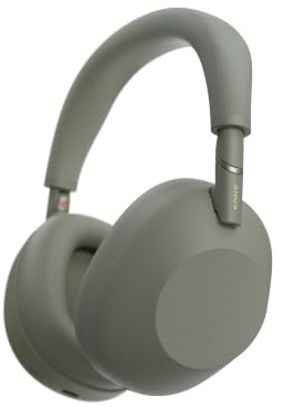 Sony WH-1000XM6 kabellose Noise Cancelling-Kopfhörer, Signature Hi-Res Sound, Bluetooth-Kopfhörer, Komfort, faltbares Design, magnetische Tragetasche, 30 Std.-Akku NC An, iOS & Android - Olive Gray