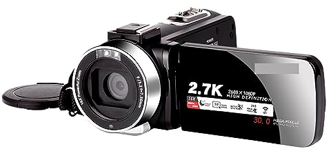 CCZRD Digitalkamera for Videoaufnahmen, WiFi, Outdoor-Nachtsicht, IR-Vlog-Camcorder, Drehbarer Touchscreen, Selfie-Recorder, Fotografisch Wunderbare Momente Ganz Einfach Festhalten(64G SD Card,Set 1)