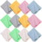Hifot Microfiber Cleaning Cloth 12 Pack,Glasses Cleaning Cloth for Eyeglasses,Spectacles,Sunglasses, Camera Lenses, iPad,Tablets, Phones,LCD Screens and Delicate Surfaces-5.7/14.5cm * 6.9/17.5cm