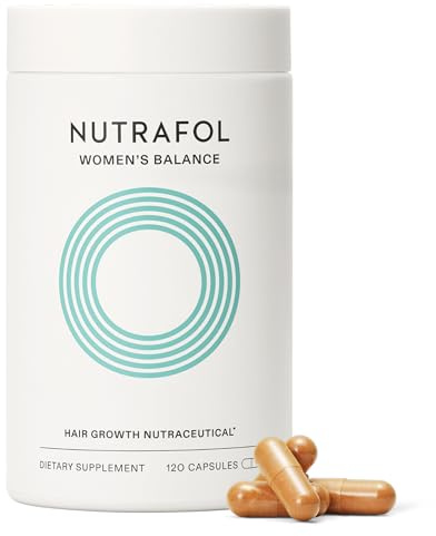 Nutrafol Women's Balance Hair Growth Supplements, Ages 45 and Up, Clinically Tested for Visibly Thicker Hair and Scalp Coverage, Dermatologist Recommended - 1 Month Supply