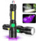 Vnina UV Rechargeable Flashlights Tactical,1000 High Lumens 3 in 1 LED Black Light Flashlight -Magnetic Base/Sidelight/Zoomable, Bright Pocket Flash Light for Stains Detection Camping Emergency,2PCS