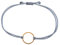 Selfmade Jewelry Armband Damen Roségold Kreis Handgemachtes Makramee Armkettchen Größenverstellbar Inkl. Geschenk-Verpackung (Rosegold - Grau)