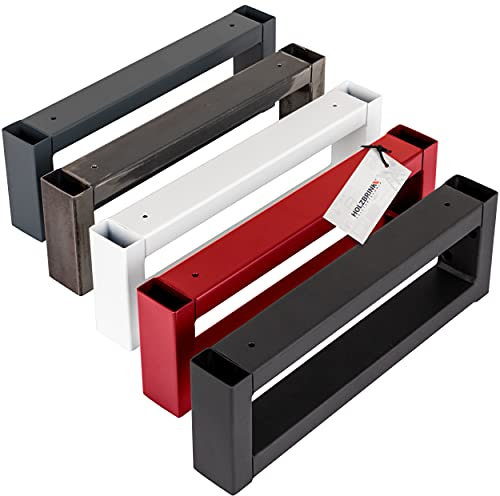 HOLZBRINK Wandkonsole Wandhalterung für Waschtischplatte Aufsatzwaschbecken Handtuchhalter 400x150 mm (BxH), weiss, 2 Stück, HLA-400-9016