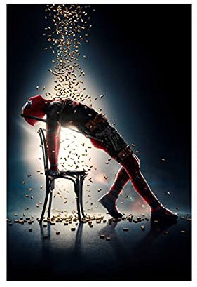Wade Wilson Ryan Reynolds Filmposter Hero 19, Leinwand-Poster, Wandkunst, Deko, Gemälde für Wohnzimmer, Schlafzimmer, Dekoration, ungerahmt: 30 x 45 cm