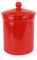 Red Ceramic Compost Caddy - Portland Kitchen Ceramic Compost Bin for Food Waste Recycling