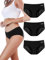 TIICHOO Periodenunterschwäsche Starke Blutung Bequem Perioden Unterwäsche 3er Pack (L, 3 Schwarz)