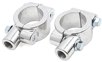 A ABSOPRO 2 Satz Motorrad Spiegel M10x1.25 Lenker Halterung Klemme