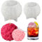 2 Stück Rosenkugel Kerzen Silikonform Rosen Blumen Kerzenform Rosenkugel Silikonform Blumen Gießform Kerzen Selber Machen, Kerzen Formen Silikon Rosenkugel Kerzenform zum Gießen Rosen Eiswürfelform