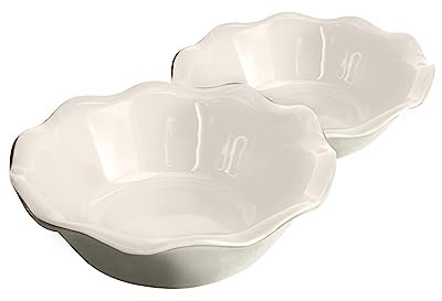 Emile Henry Mini Plato para Tartas (Juego de 2), Cerámica, Gris Perla
