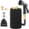 Flexibler Gartenschlauch 15M, ICONNTECHS Wasserschlauch mit Doppelkern Latex 3/4 Zoll & 1/2 Zoll EU-Standard-Vollmessingarmaturen knickfrei Flexischlauch mit 8 Funktionsspray