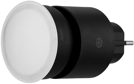 REV Steckdosenlampe - 4-stufig dimmbar, 10W, 850lm, 3000K, Steckdosenlicht zum Einstecken in Steckdosen, Verlängerungskabel & Mehrfachsteckdosen, anthrazit