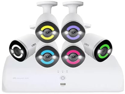 Lorex Fusion 4K 16-Channel 2TB Wired NVR CCTV System with 6 4K Wired Indoor/Outdoor Smart Security Lighting Cameras TN84628A6-EP