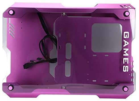 ASHATA Mini ITX Case, Mini ITX PC Gaming Case Micro MATX ITX Mini Tower Chasis de Computadora, Sistema de Refrigeración por Agua Chasis DIY, con USB 3.0, Interfaz de, Púrpura