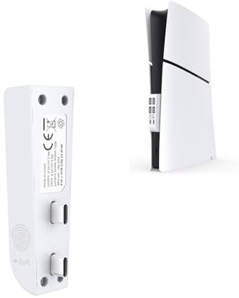 ZLiT for PS5 Slim USB Port Expander,6 in 1 Expansion Hub High Speed USB Port Expander for PS5 Slim Disc Digital Console USB Expander Charger Adapter (White)