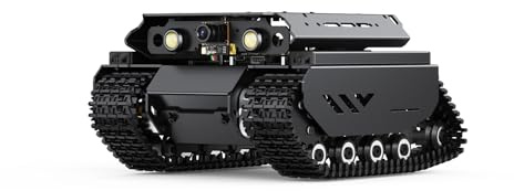 Waveshare Open-Source Off-Road Tracked AI Robot, Compatible with Raspberry Pi 5, Dual Controllers, Computer Vision, PI5-4GB NOT Included