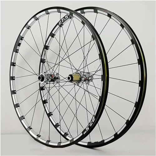 Mountainbike-Laufradsatz 26/27.5'' 29 Zoll MTB Scheibenbremse Steckachse Laufräder Straight Pull Speichen Felge 24H Nabe Für 7 8 9 10 11 12 Gang Kassette,Silber,27.5inch