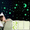 428 Stück Selbstklebende Aufkleber Leuchtsticker, Sternenhimmel Aufkleber Kinderzimmer Deko, Punkte Mond Sterne Leuchtend Fluoreszierende Aufkleber, Realistisch Leuchtende Sterne für Decke und Wand