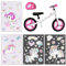 4er Pack Fahrrad Aufkleber Einhorn Sticker Reflektierende Aufkleber Fahrrad Kinder, Wasserdicht Fahrradaufkleber Vinyl Glitzer Sticker Einhorn für Fahrrad Helm Skateboards Gepäck. (Einhörner)