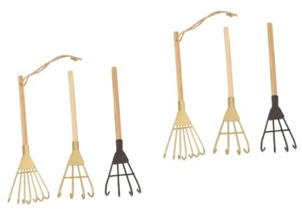 Alasum 6 STK Mini-Grill Sandkasten Feengarten Handwerkzeug Werkzeuge zur Blattreinigung Dekor Kinder gartenwerkzeug gartengeräte Kinder Gartenrechen Werkzeug Heimverpflanzungsrechen Eisen