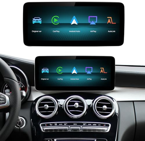 AUTOABC Drahtlos Carplay/Android Auto 10.25'' Multimedia Radio Linux Touchscreen für Mercedes Benz NTG5.0 GLA CLA GLC AirPlay/Autolink/USB HD Auflösung 1920 * 720