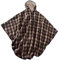 Hperu Ponchos Erwachsener, Rollstuhl Poncho warmes winddichtes Fleece-Lece-Rollstuhlschicht mit Kapuze Ponchos Erwachsener Winterrollstuhldecke für Frauen und Männer