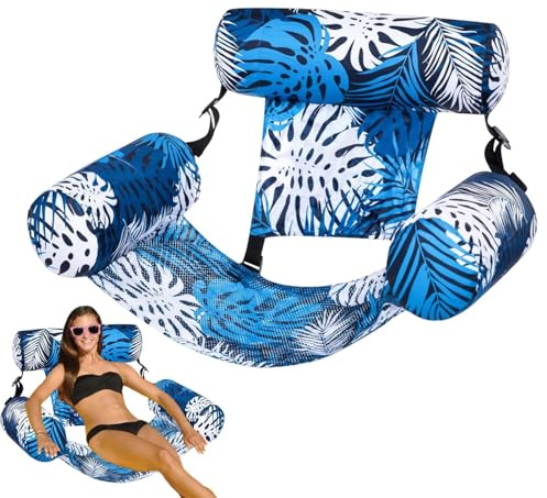 Adultes Piscine Gonflable Chaise Flottante Salon Flottant, Bouee Piscine,matela Piscine, Matela Piscine Gonflable, Bouée Piscine Pliable Portable pour Les Vacances À La Plage