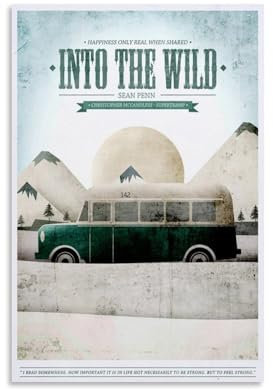 SAZOFJ Into The Wild Poster für Schlafzimmer, ästhetische Leinwand, Wandkunst, Wohnzimmer, Gemälde, Bilddruck, moderne Familiendekoration, Künstler, Badezimmer, Landschaft, ungerahmt, 40 x 60 cm
