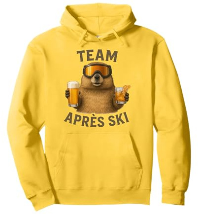 Team Après Ski Murmeltier Skibrille Drinks Party Pullover Hoodie