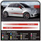 Adesivi fasce stradale KIT strisce laterali fascia COMPATIBILE CON FIAT 500 ABARTH ed altre auto (ROSSO)