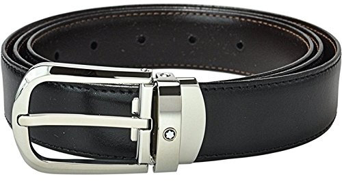 Montblanc Unisex Classic Line G rtel, Schwarz-braun, 120 EU