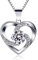 B.Catcher Collier Coeur pour Femmes, Argent 925 Pendentif Coeur 5A Oxyde de Zirconium, Bijoux pour Femme, pour Fête Des Mères Anniversaire Cadeau de Noël Saint Valentin, pour maman Femmes, 45 cm