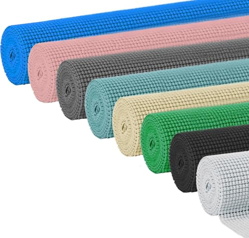 Wideskall® Extra Thick Non Adhesive Easy Shelf Non Slip Kitchen Drawer Shelf Grip Liner (Black)
