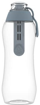 DAFI Trinkflasche mit Filter 0,3 L Grau - Wasserflasche mit Wasserfilter, BPA-Frei, Sportflasche mit gefiltertes Wasser für Reisen - Filterflasche Outdoor + Aktivkohle Filter water bottle