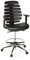 hjh OFFICE Counterstuhl Ergo LINE II Work Leder Schwarz Arbeitsstuhl mit Fußring, höhenverstellbar