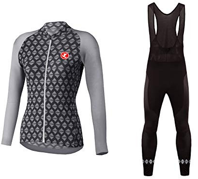 UGLY FROG Radtrikot Anzug Damen Winter Sport & Freizeit MTB Fahrradbekleidung Largarm Hemd Polyester Radsport Damen Hose Set