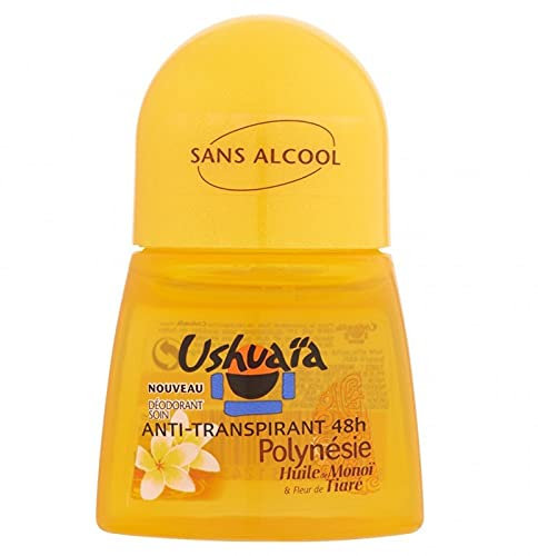 Ushuaïa Anti-Transpirant 48h Polynésie Huile de Monoï & Fleur de Tiaré 50ml (lot de 4)