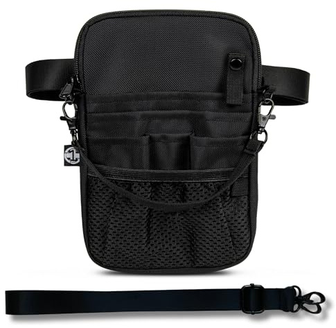 First Lifesaver 4-in-1 Convertible Nurse Fanny Pack, Original Black