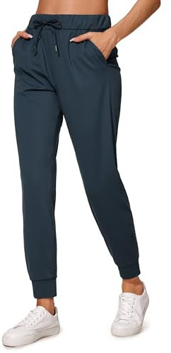 CRZ YOGA Femme Pantalon de Jogging Cordon de Serrage Décontracté Athlétique Survêtement avec Poches Latérales - 71cm True Navy 40