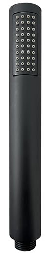 Andreas Dell Handbrause HBRS – Schwarz Matt – 1-Strahl Wassersparende Stabhandbrause mit 40 Anti-Kalk Düsen – Massives ABS – Hochdruck-Duschkopf für Bad, Dusche & Wohnmobil