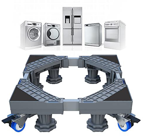 ZJDYDY Washer And Dryer Pedestal, Length And Width Can Be Adjusted,360 Degree Universal Wheel, Small Fridge Stand, for Dryers and Refrigerators,8Feets4Wheels