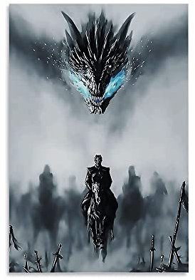 XXJDSK Druck Auf Leinwand Game of Thrones Nachtkönig Poster, dekoratives Gemälde,Wohnzimmer Schlafzimmer, Malerei 60X90cm Kein Rahmen