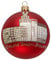 mgc24 Weihnachtskugel Christbaumkugel Baumschmuck Glas handbemalt Ø 8cm - Motiv Dortmund Union-Brauerei, rot