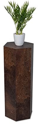 STEMA Seyfried Dekosäule Sechseck (Rost, 100x33x33cm) Beistelltisch, Blumenhocker, Pflanzensäule Holz